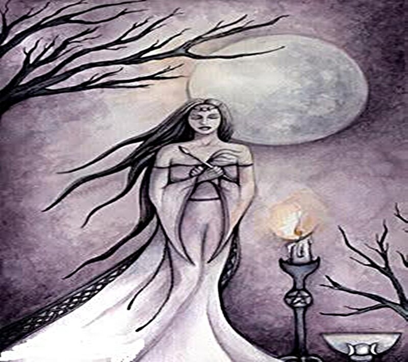 woman under the moon