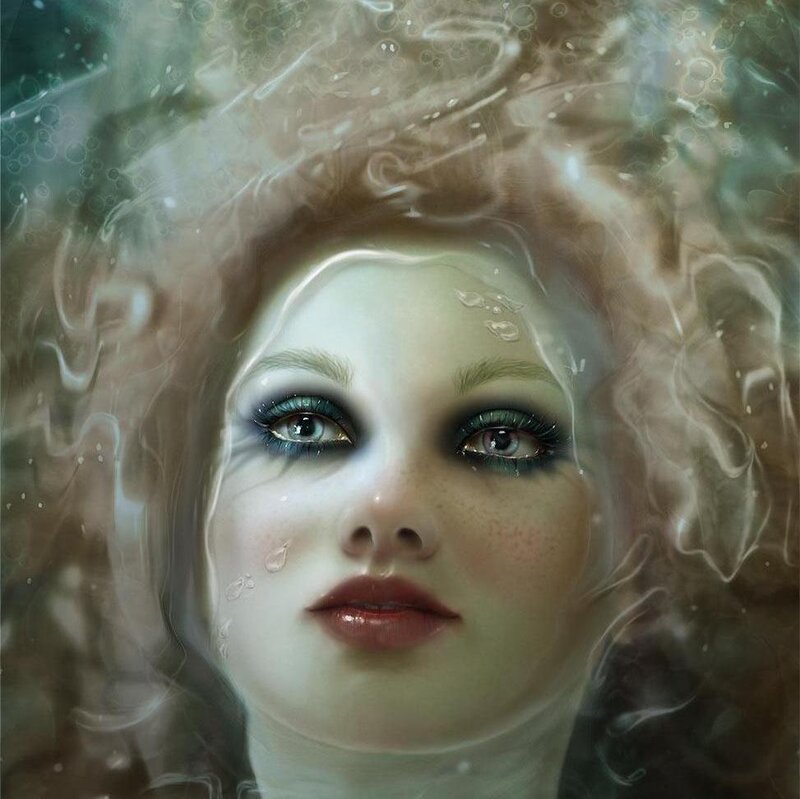 Woman Underwater — Green