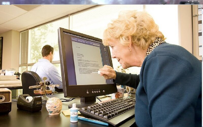 Woman Using Computer