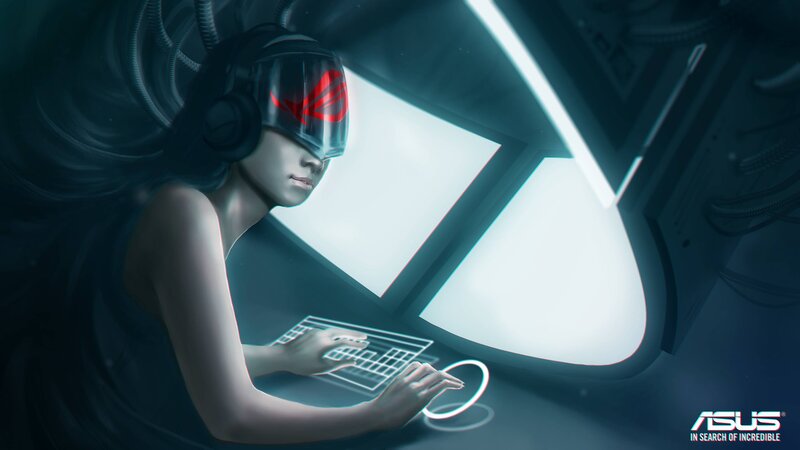 Woman Using Futuristic Interface