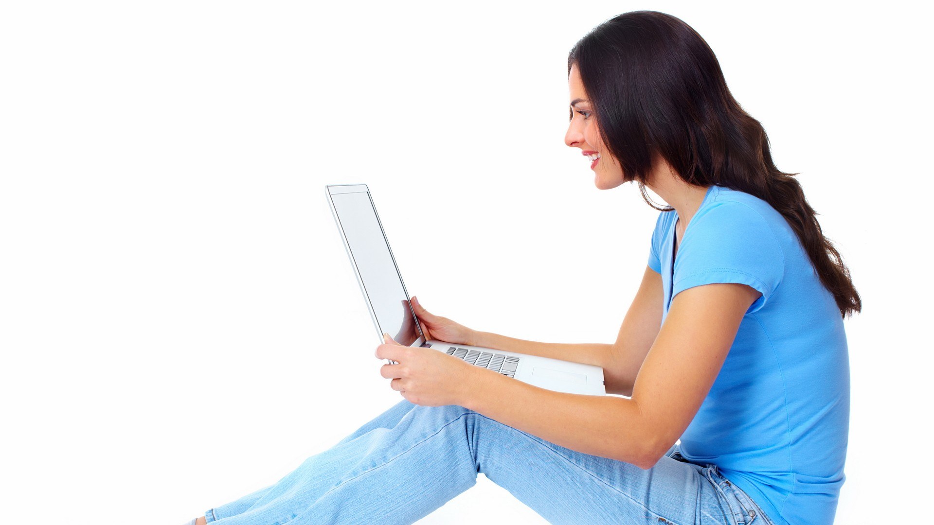 woman using laptop computer