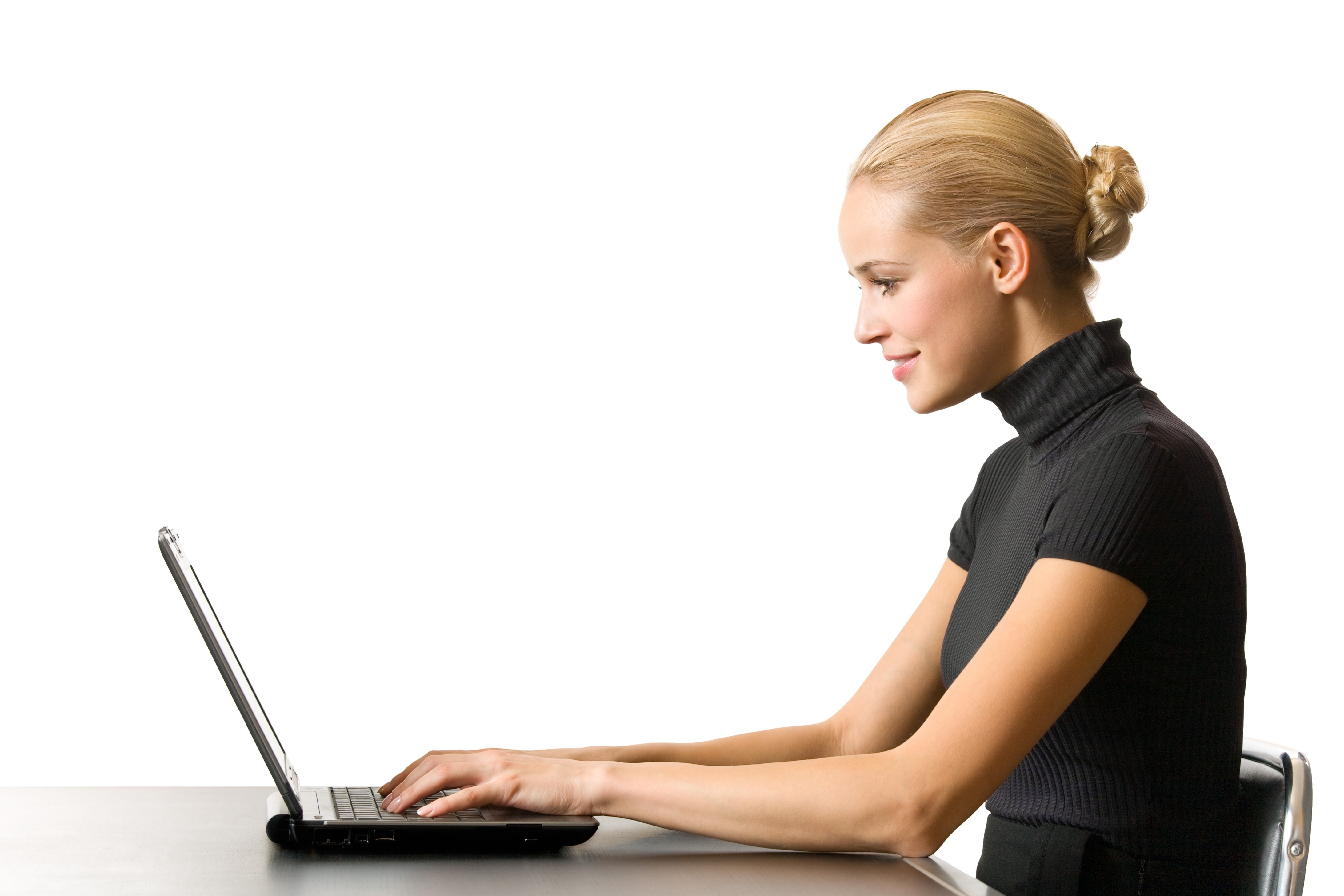 woman using laptop computer