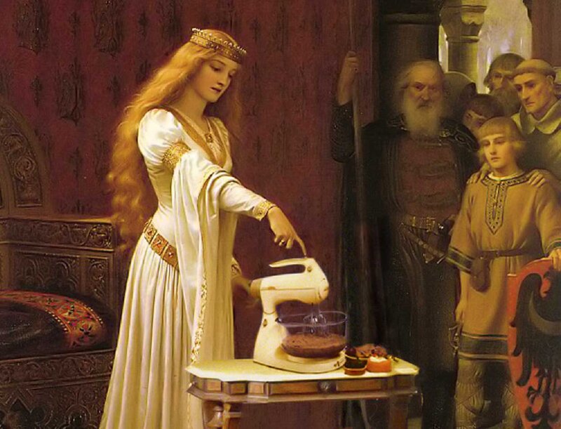 Woman Using Mixer