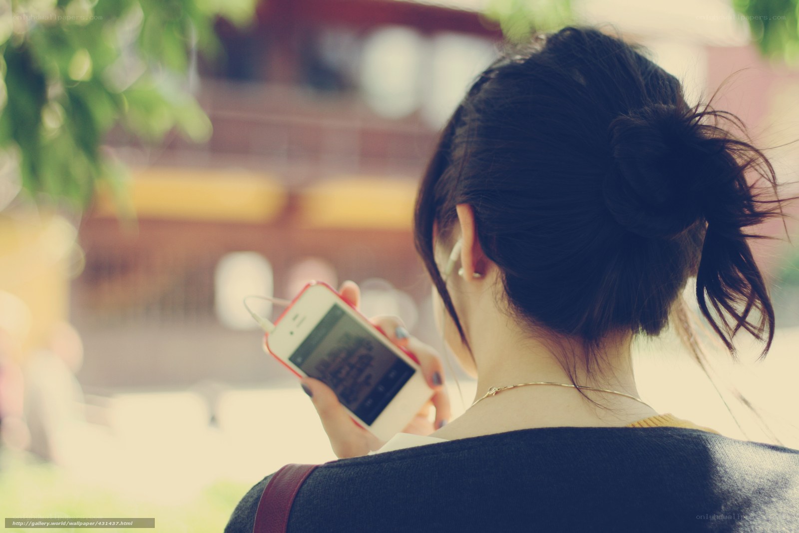 woman using smartphone outdoors