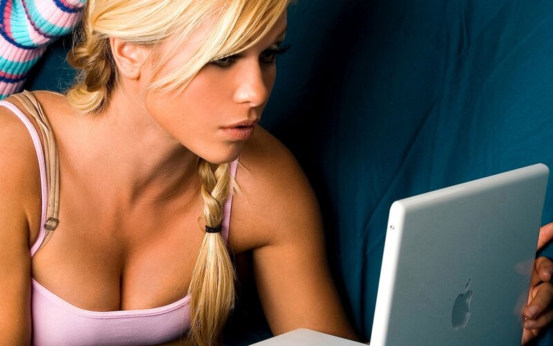woman using tablet computer