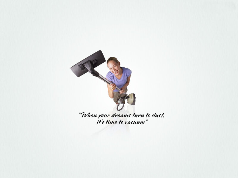Woman Vacuuming