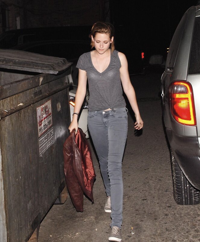 woman walking at night