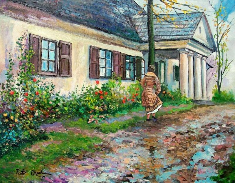 Woman Walking in Garden — Green, Serene, Spring