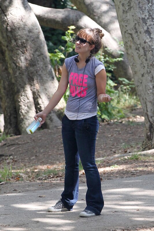 Woman walking in park