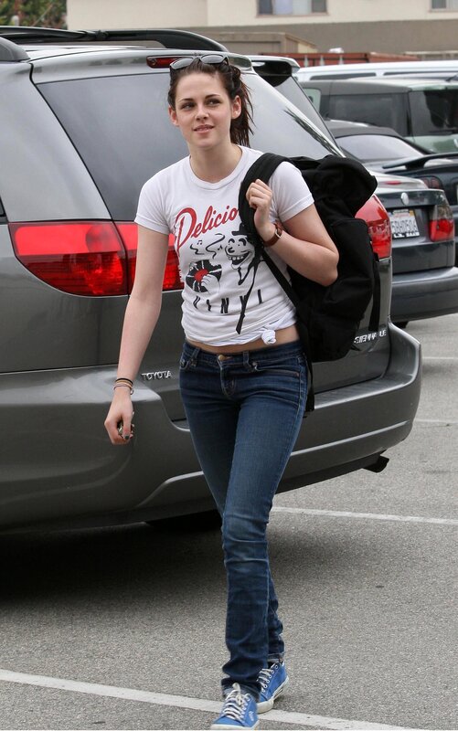 woman walking in parking lot