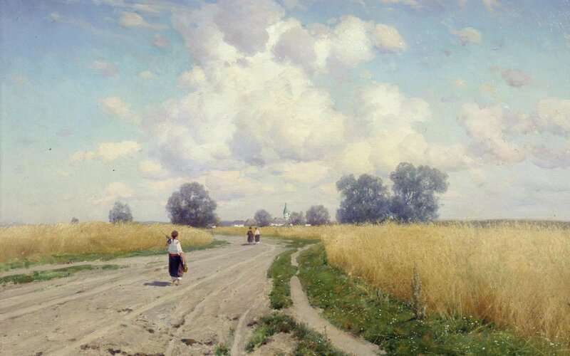 Woman Walking on Dirt Road