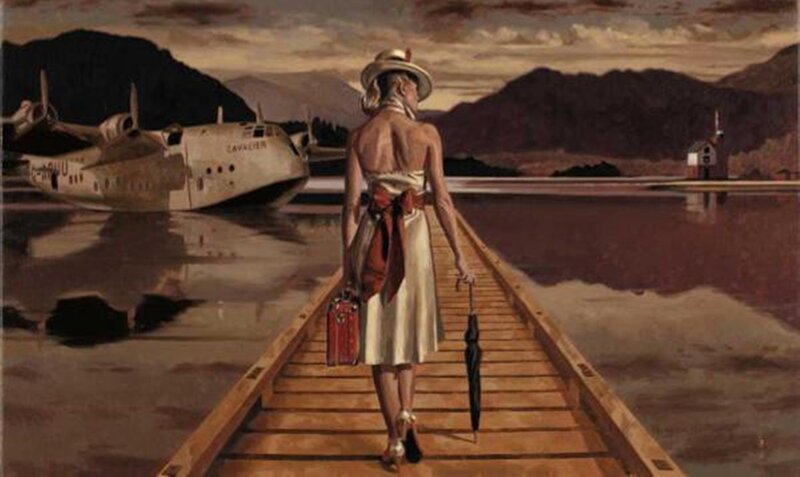 Woman Walking on Dock