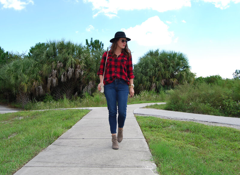 Woman Walking on Path — Blue, Outdoor