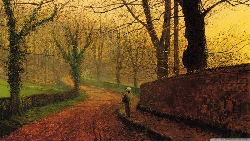 Woman Walking on Path — Yellow