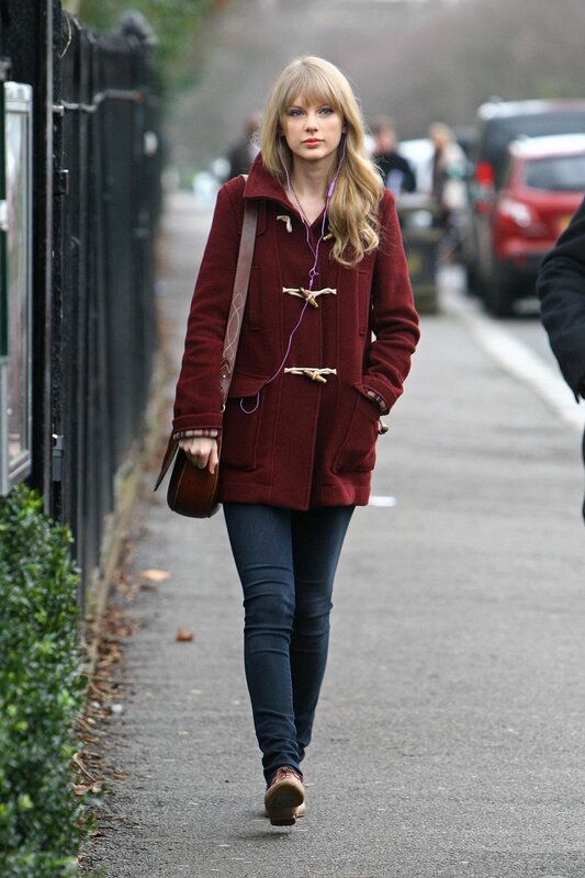woman walking on street