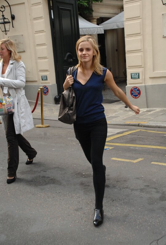 woman walking on street