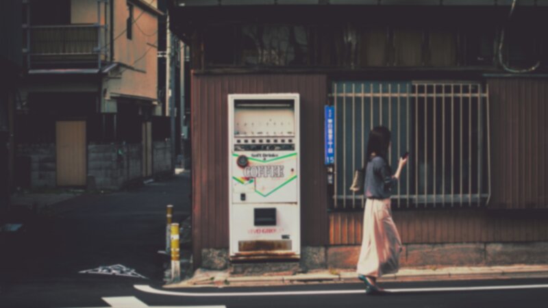 Woman Walking on Street — Gray