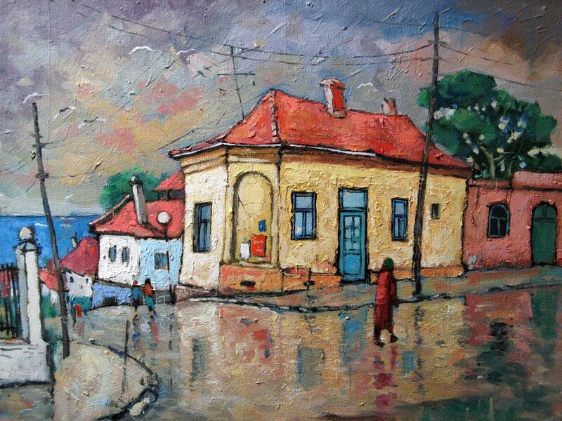Woman Walking on Street — Yellow