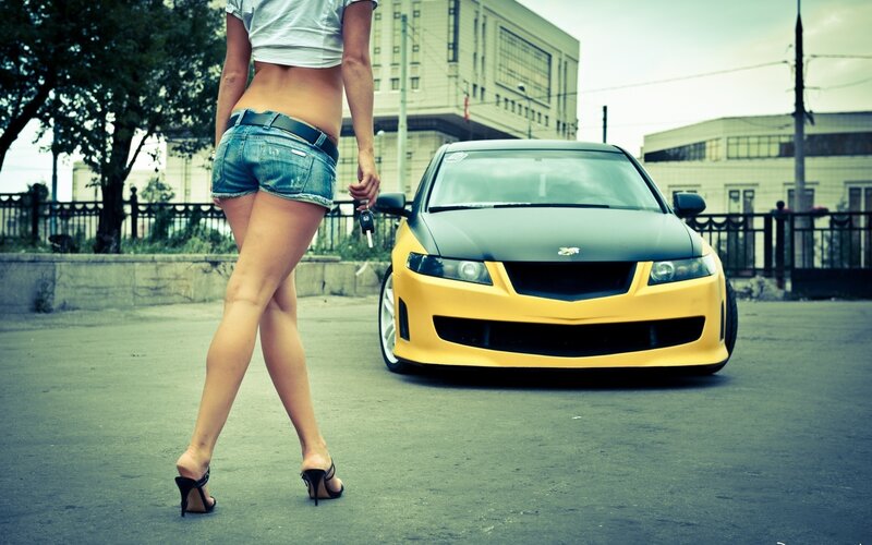 Woman Walking Toward Car