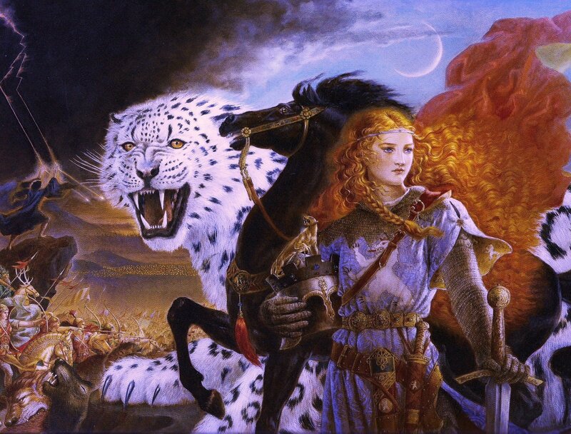 Woman Warrior with Leopard