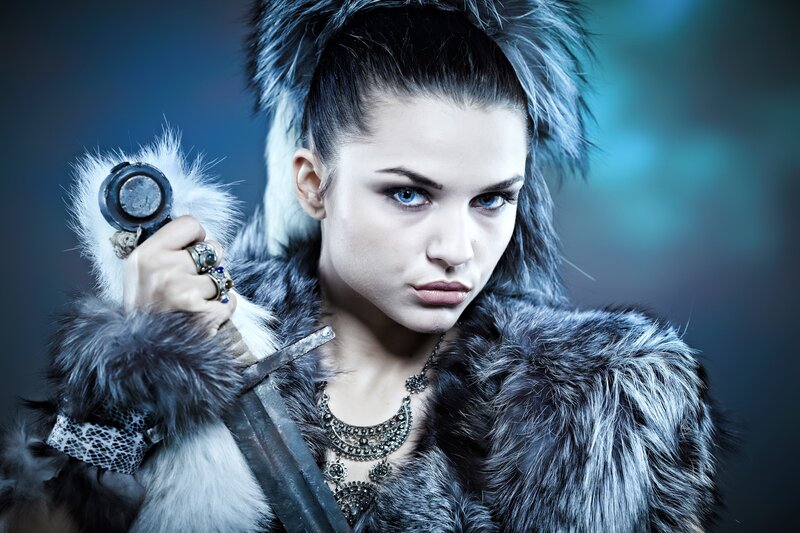 woman warrior with sword