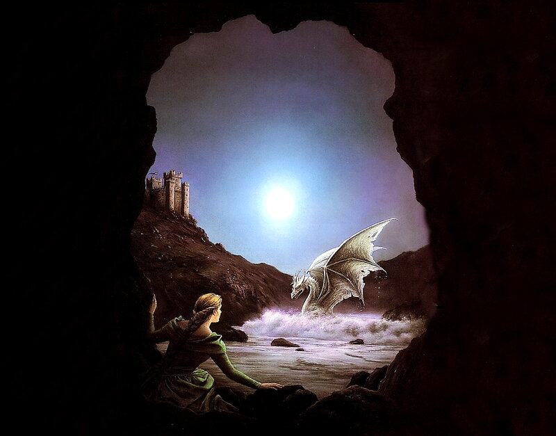 Woman Watching Dragon