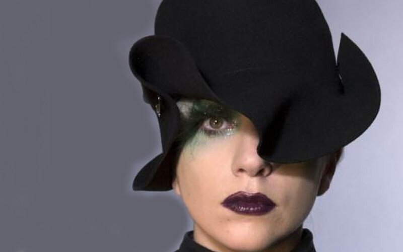 Woman Wearing Black Hat — Dramatic, Photograph, Makeup, Lipstick