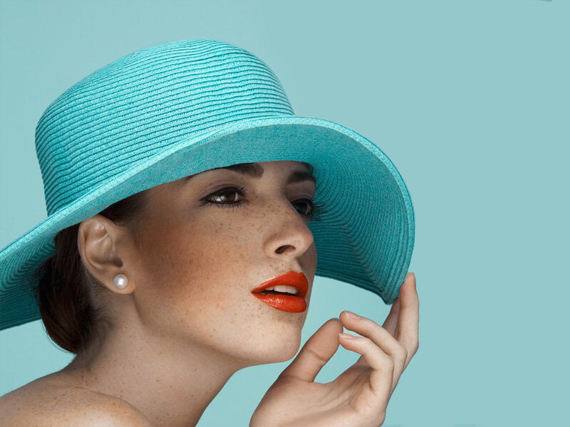 Woman Wearing Blue Hat — Calm