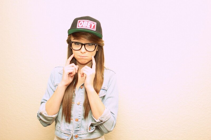 Woman Wearing Cap and Glasses — White, Neutral