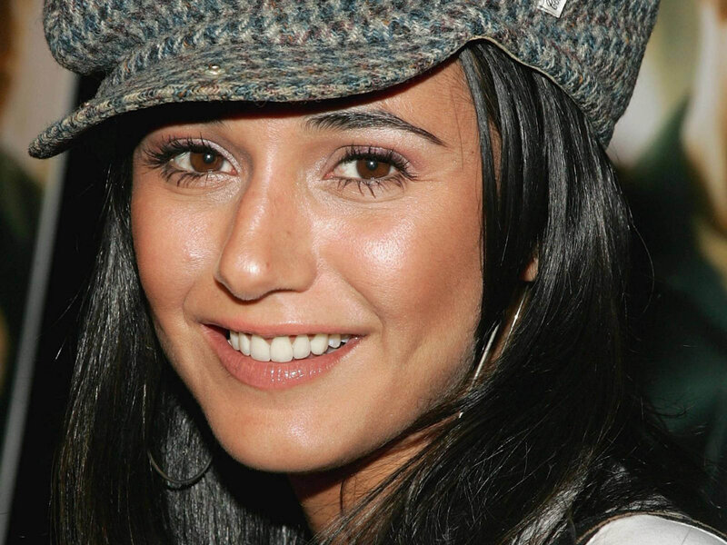 Woman Wearing Cap — Black, Happy