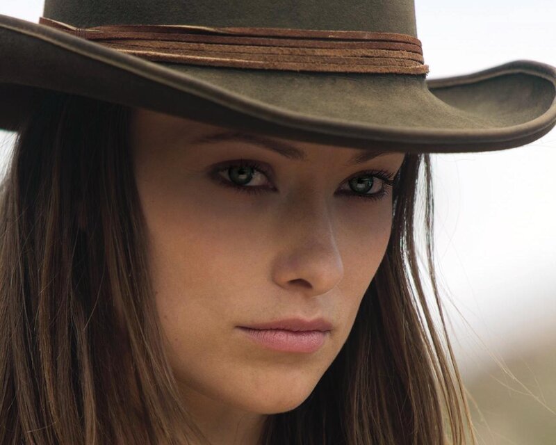Woman Wearing Cowboy Hat — Brown