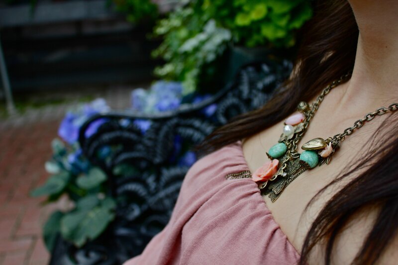 woman wearing decorative necklace