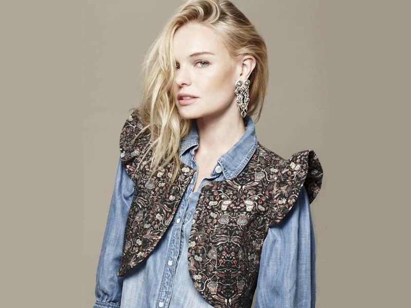 Woman Wearing Denim Jacket — Blue