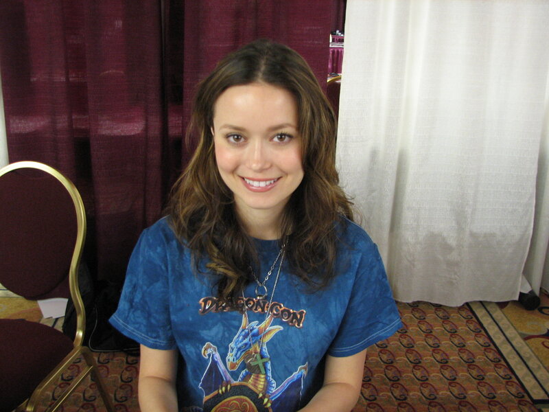woman wearing dragon t-shirt