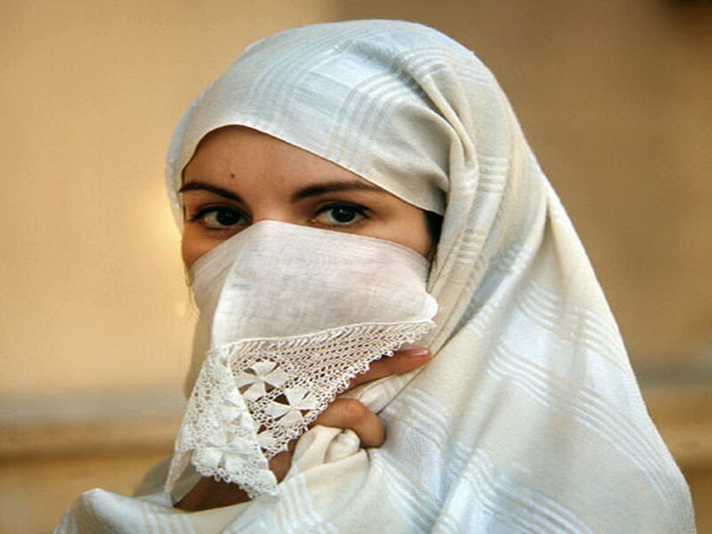 Woman Wearing Face Veil