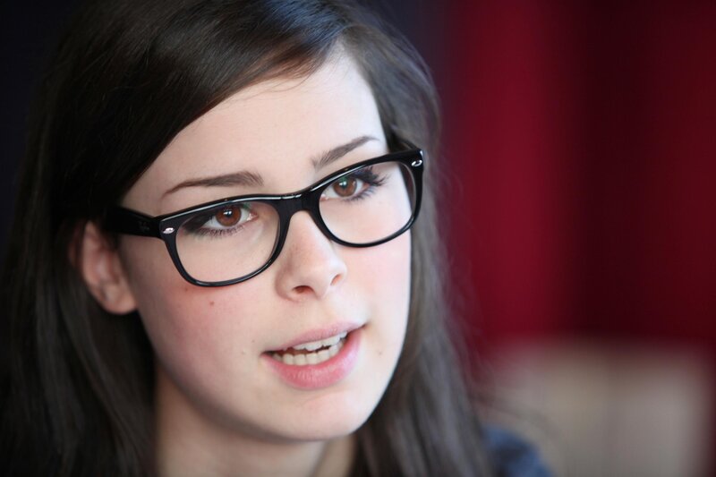 woman wearing glasses
