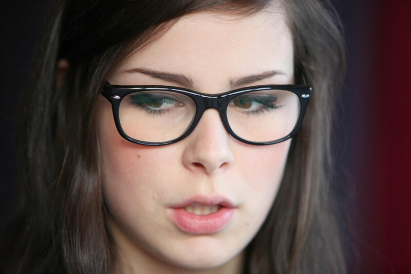 Woman Wearing Glasses — Black, Neutral, Photograph, Eyeliner