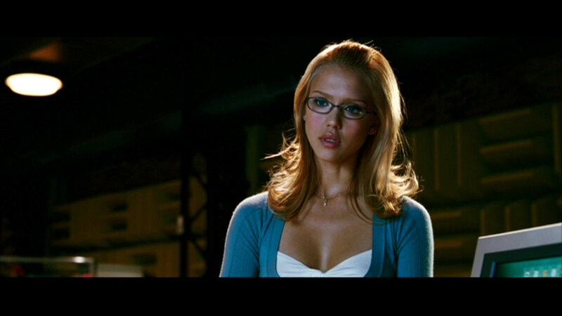Woman Wearing Glasses — Blue