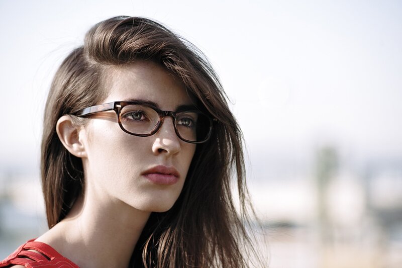woman wearing glasses outdoors
