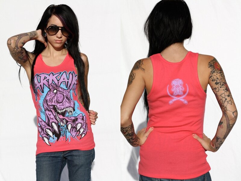 woman wearing graphic tank top