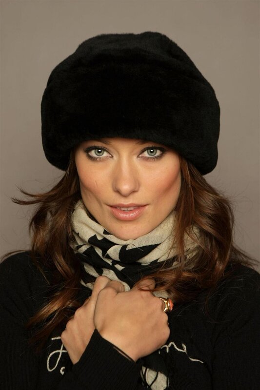 Woman Wearing Hat and Scarf — Black, Neutral, Photograph