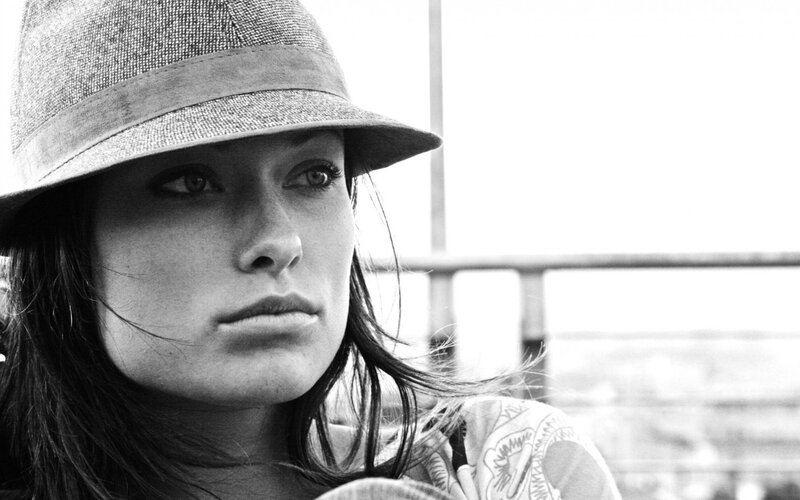 Woman Wearing Hat — Black, Contemplative, Photograph, Hair