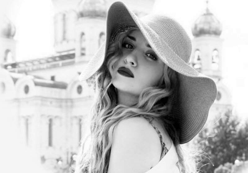Woman Wearing Hat — Black, Dramatic, Afternoon