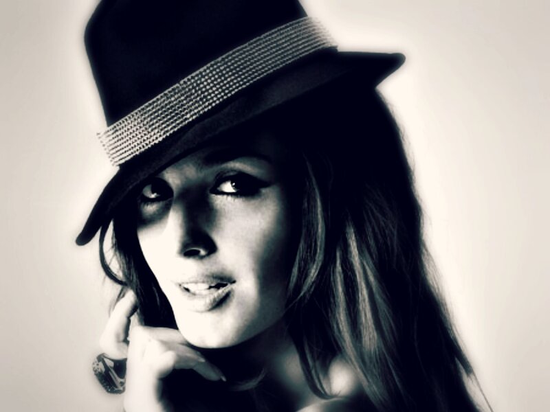 Woman Wearing Hat — Black, Dramatic, Photograph, Hand