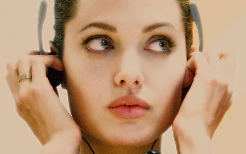 woman wearing headphones