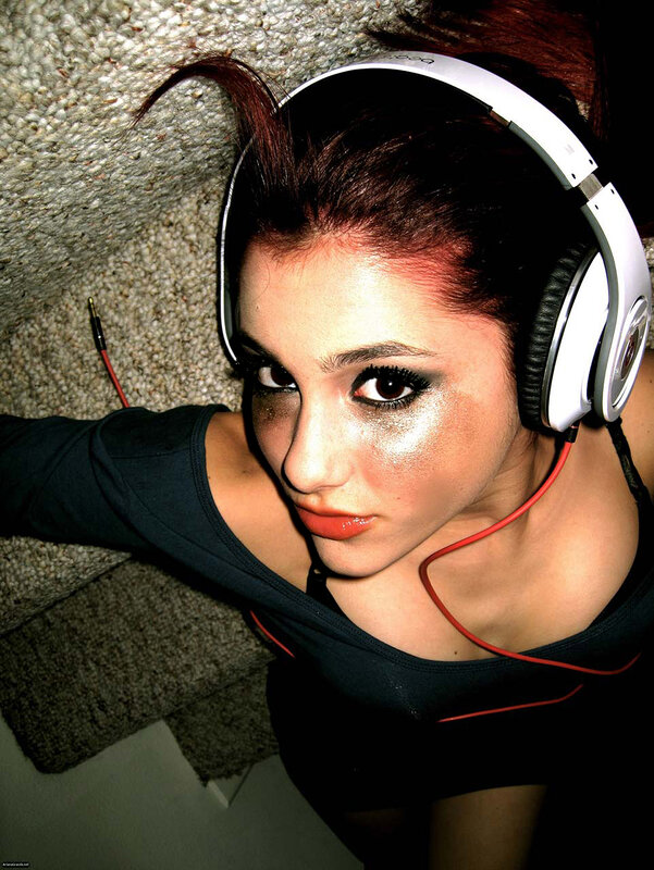 woman wearing headphones