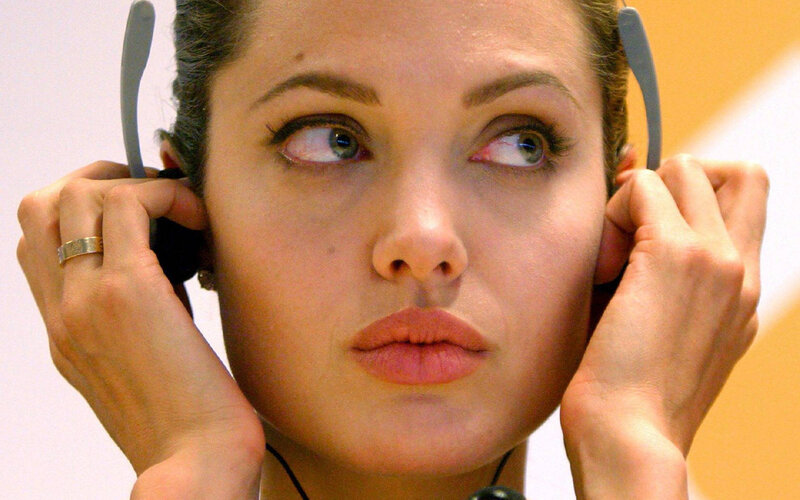 woman wearing headphones