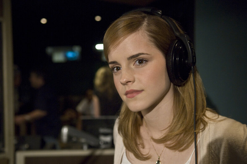 woman wearing headphones