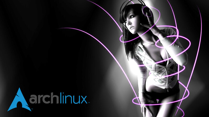 Woman Wearing Headphones — Black, Dramatic, Digital Art, Light Streaks
