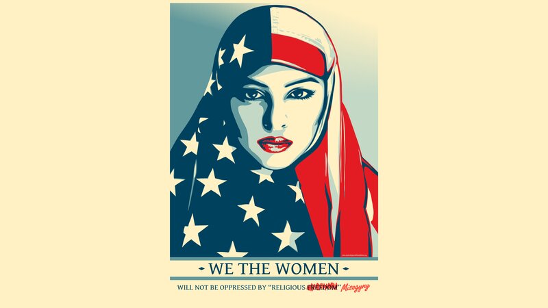 Woman Wearing Hijab — Blue, Assertive